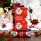 Christmas Wrapping Paper Roll - 17 Inches x 32.8 Feet Red White Metallic Foil Shine Cute Present Packing Paper - Santa Claus/Snowflakes/Merry Christmas Lettering Design